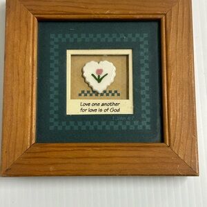 Wildwood Artisans Edgewood Texas Framed Scripture Verse 6"X6" Vtg. 1 John 4:7